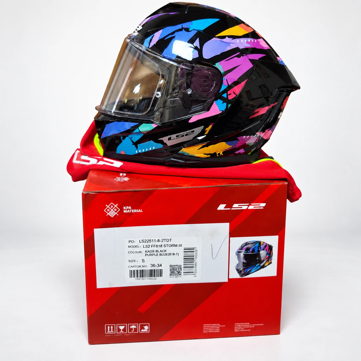 Мото каска LS2 FF818 Storm III Kaos S – НОВА