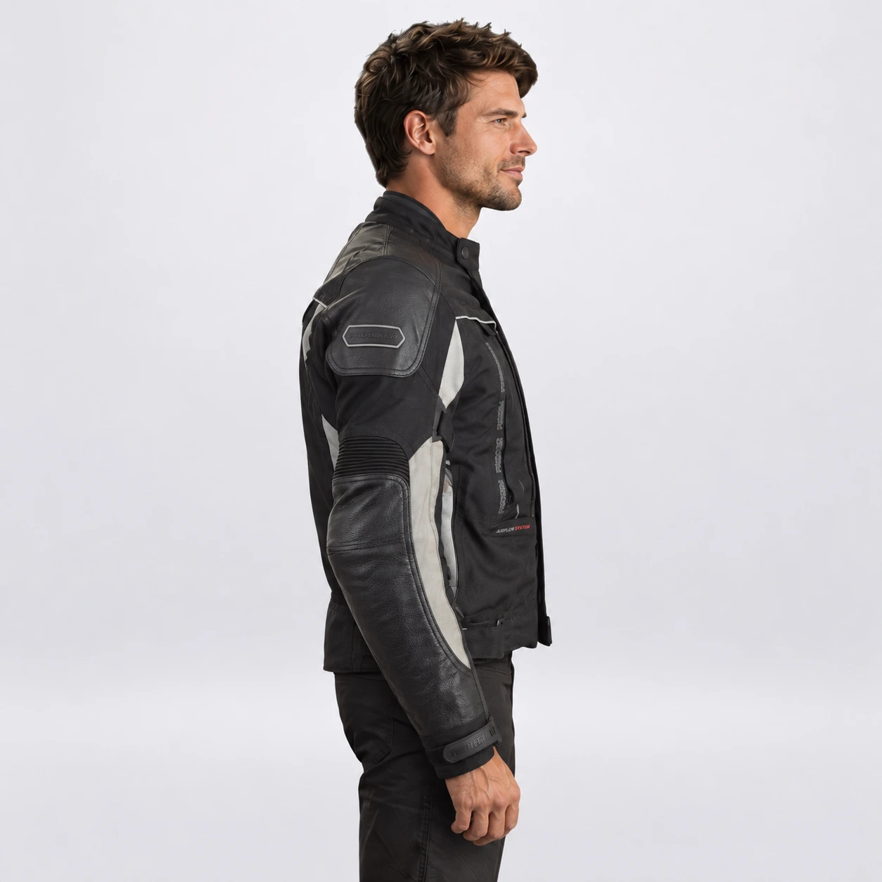 Probiker Мъжко лятно мото яке от текстил и кожа S
