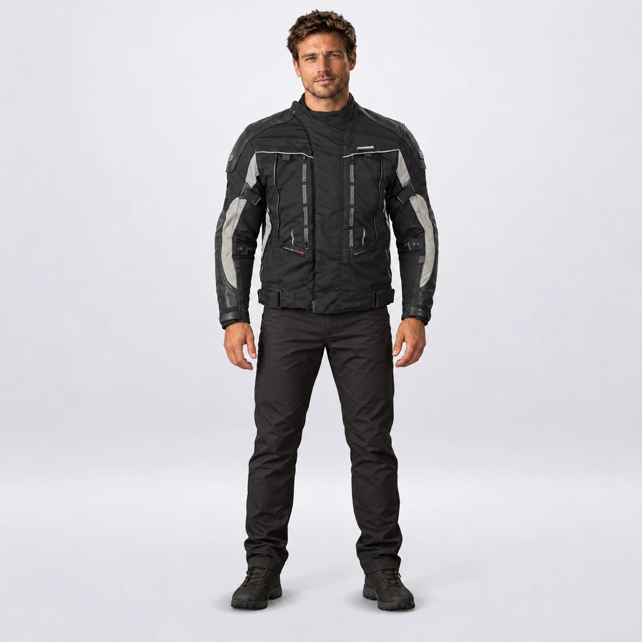 Probiker Мъжко лятно мото яке от текстил и кожа S